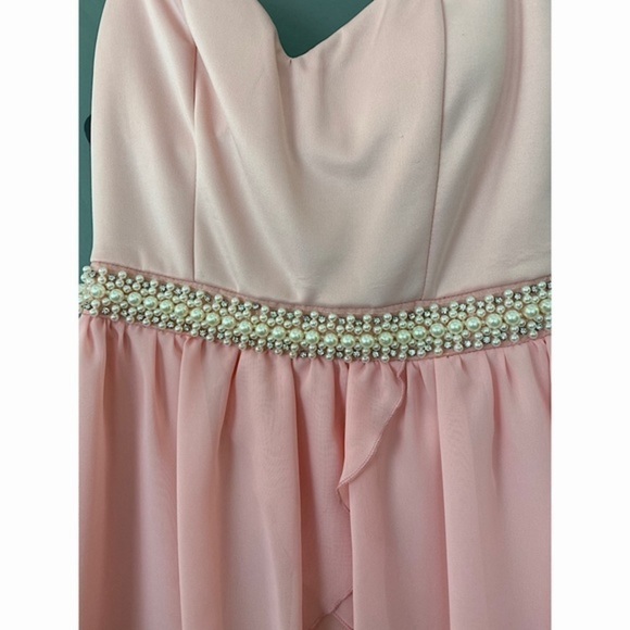 JACARANDA Blush Strapless High Low Dress - Picture 2 of 3